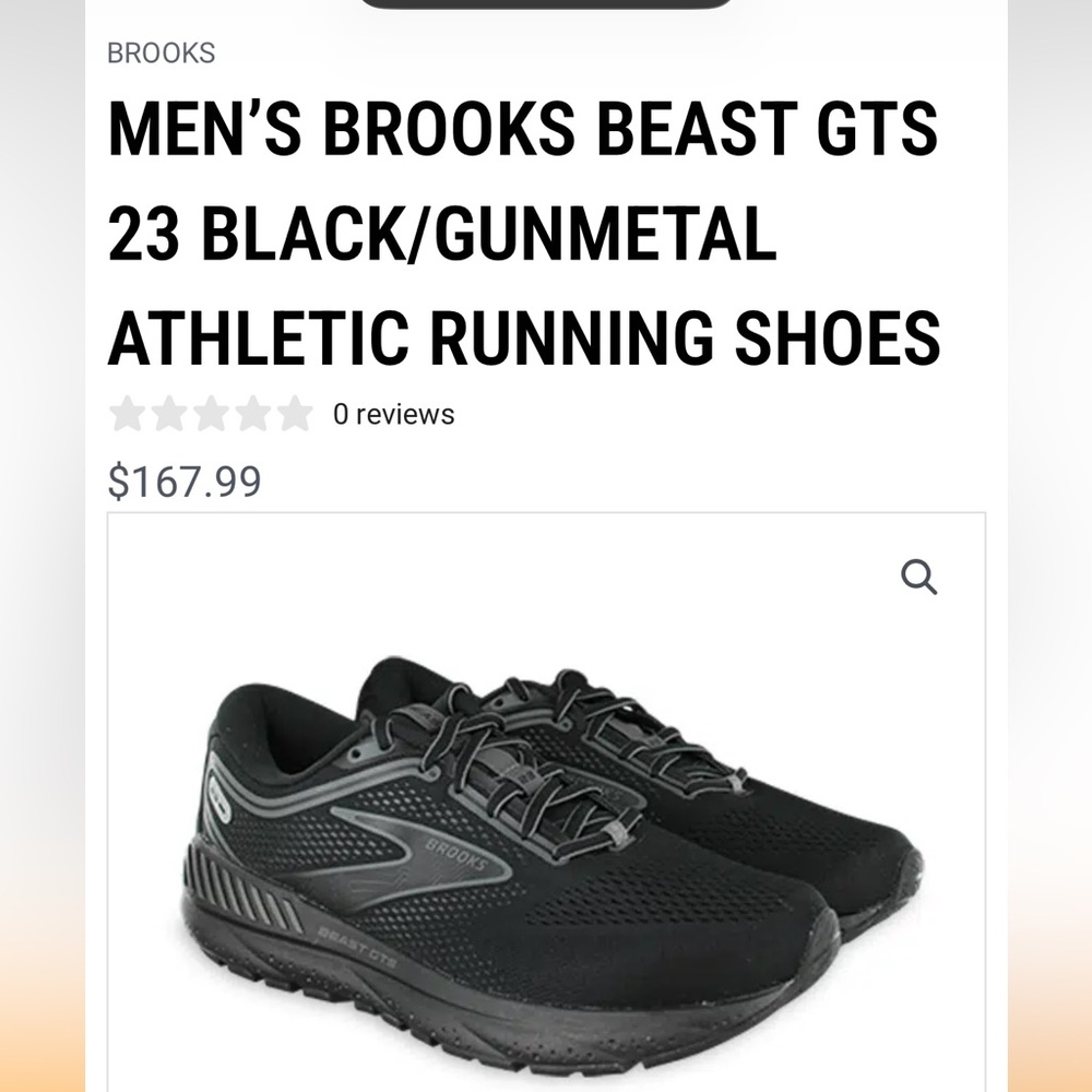 Brooks Men's Black Athletic Shoes
